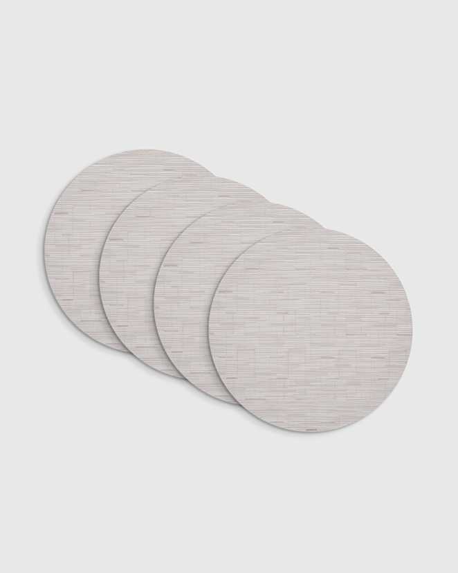 Coconut Bamboo Easy-Care Round Placemat, Set of 4 by Chilewich