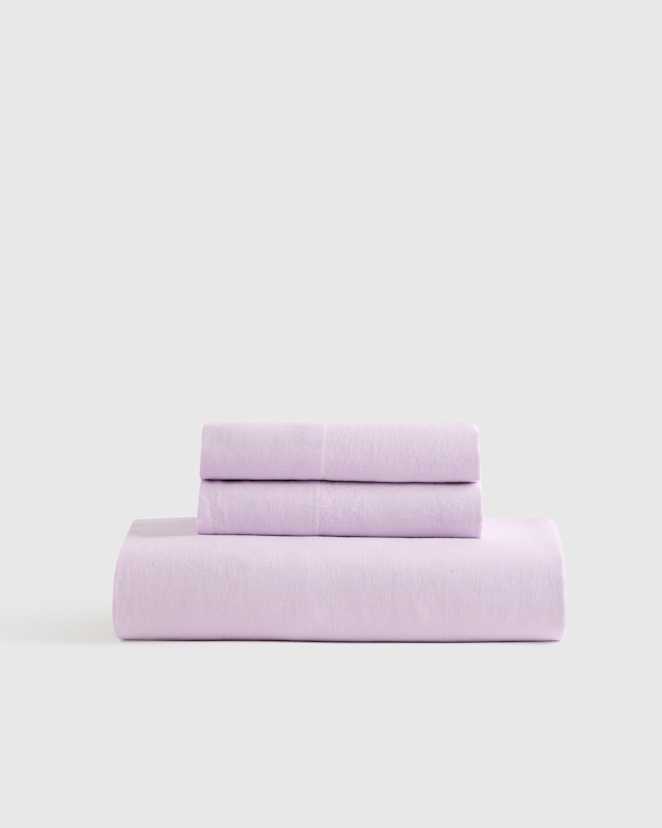Orchid European Linen Fitted Sheet Set