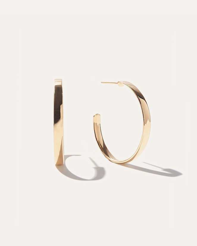 Gold Vermeil Flat Hoops