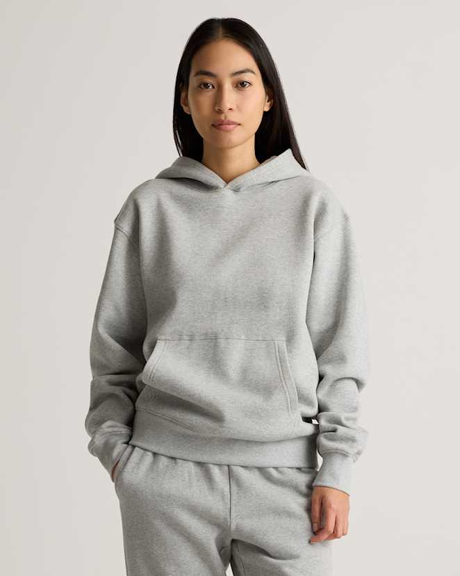 Heather Grey Organic Heavyweight Fleece Boyfriend Hoodie