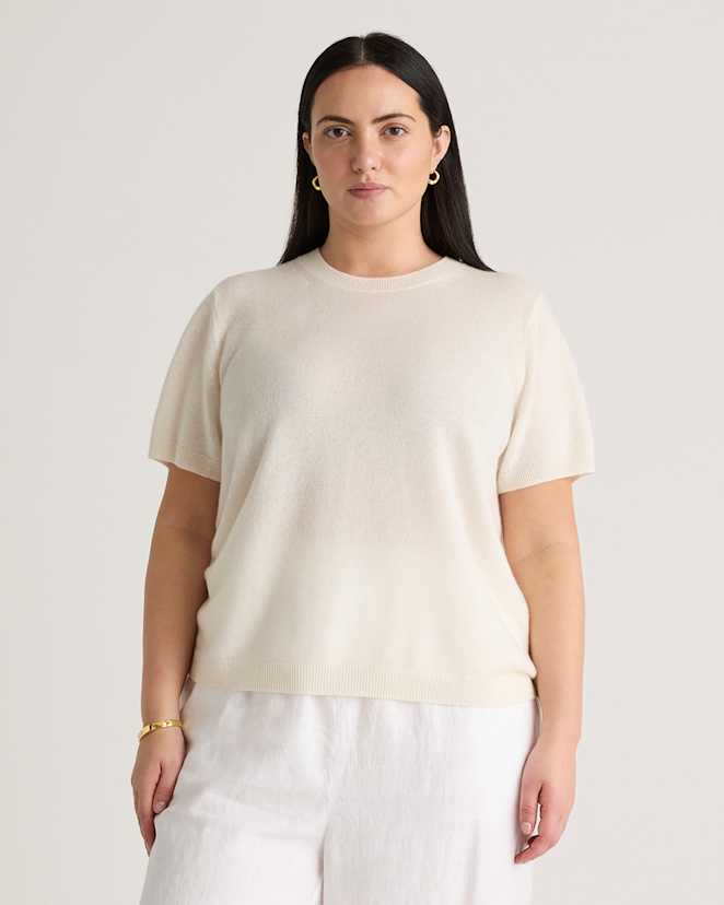 Ivory Mongolian Cashmere Tee