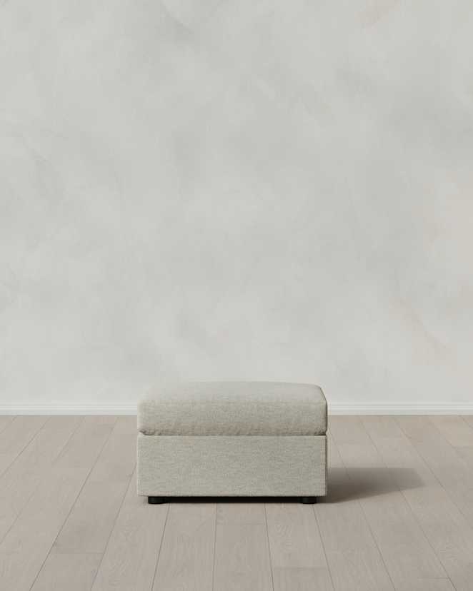 Flax Brennan Ottoman in Performance Basketweave