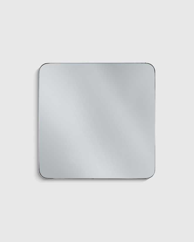 Silver Metal Frame Square Metal Framed Wall Mirror