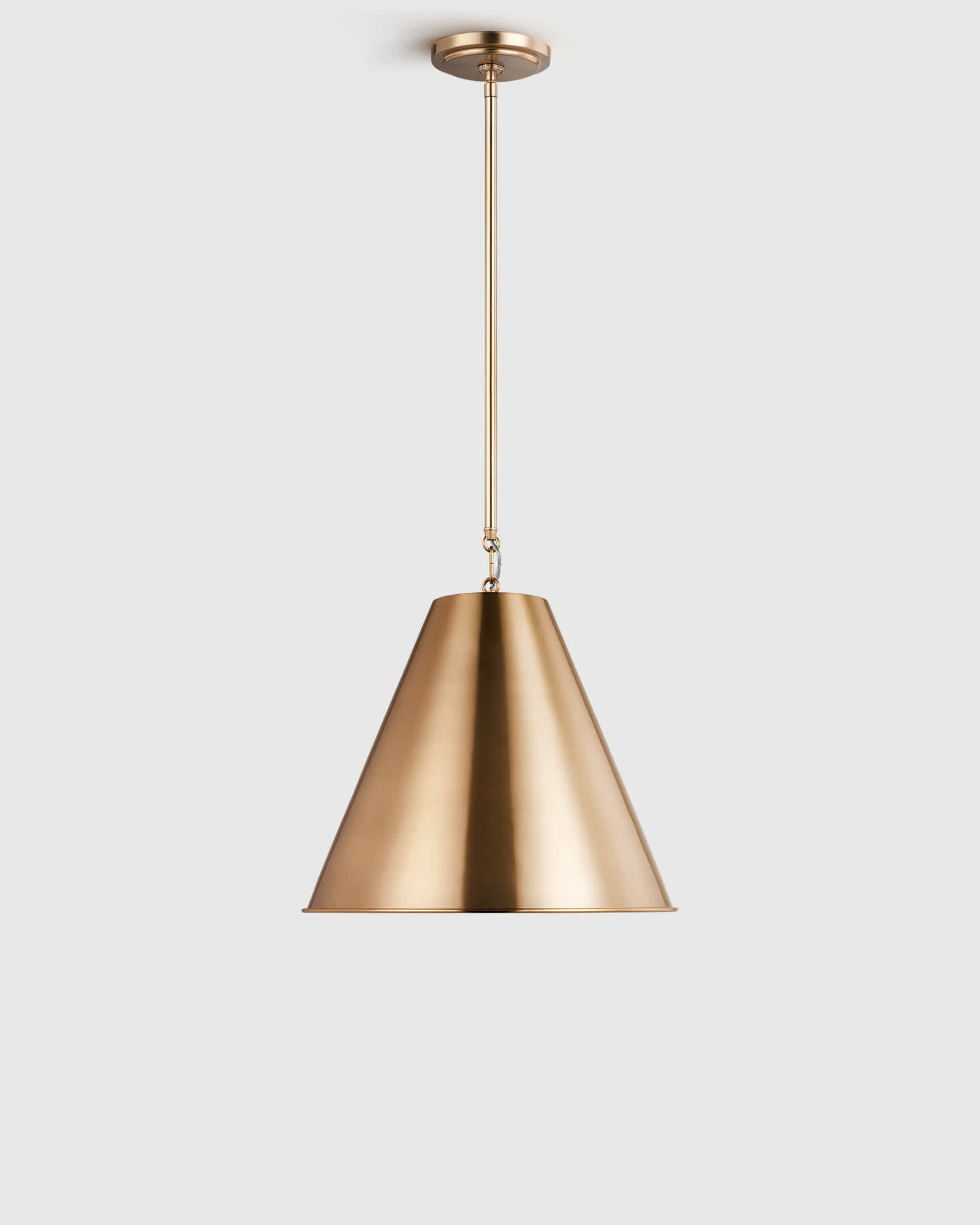 Simple Steel Shade Pendant - Brass 2