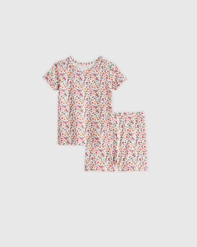 U--635-DFLRL-046 EDITED copy Ditsy Floral Bamboo Short Sleeve and Shorts Pajama Set