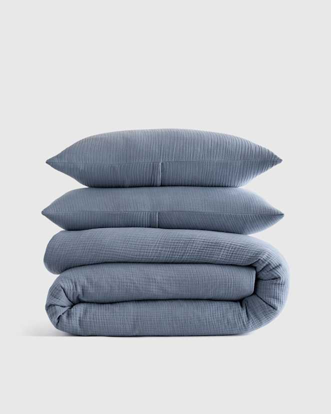 Mineral Organic Airy Gauze Duvet Cover Set