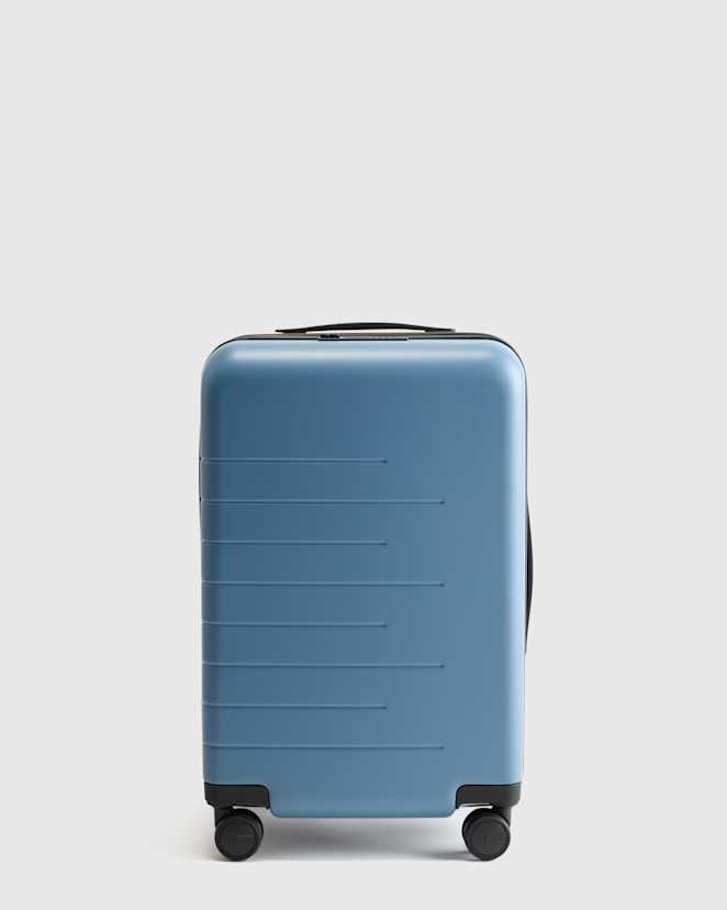 Blue Expandable Small Carry-On Suitcase