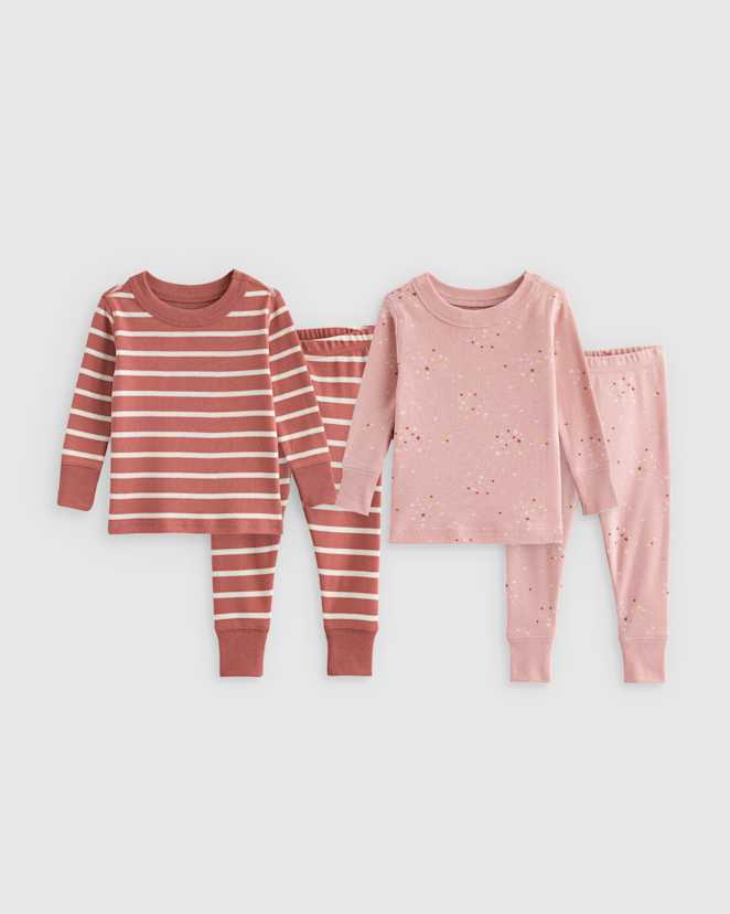Dotty Stars 100% Organic Cotton Tight Fit Sleep 2-Pack