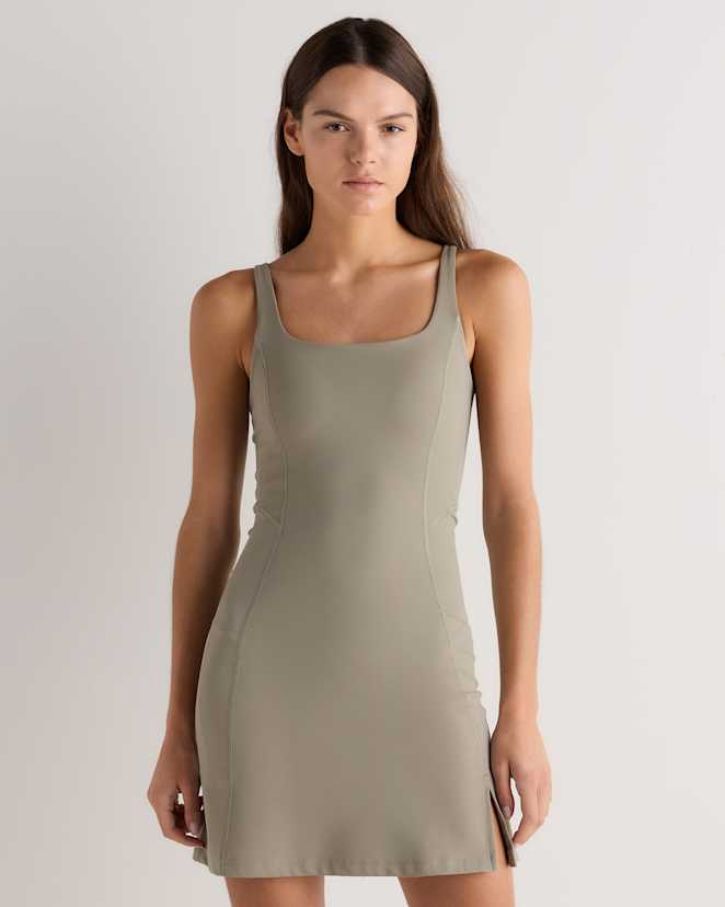 Desert Tan Power-Up Square Neck Dress