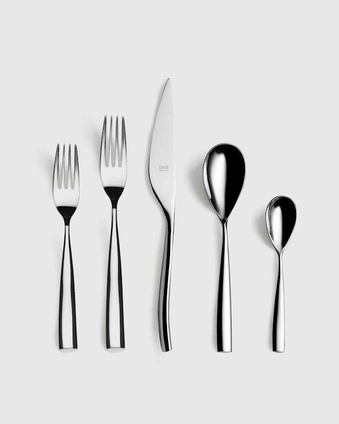 Polished Stainless Steel Arte Flatware 20-Pc Set