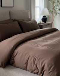 BDNG Bamboo Duvet Cover Set Walnut Sumaya Thumbnail 4x5
