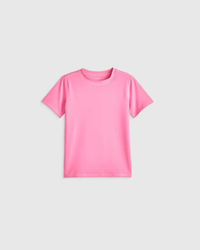 Watermelon Pink Short Sleeve Rash Guard Top