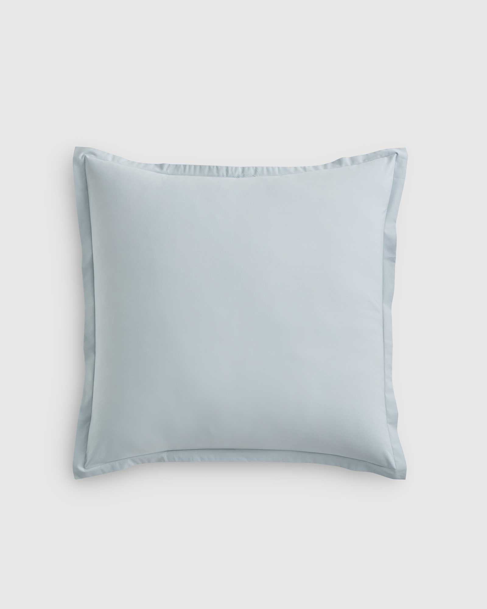 Sky Blue Organic Crisp Percale Euro Sham