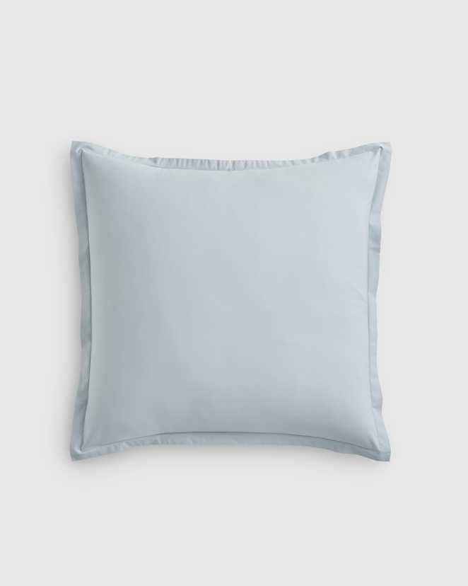 Sky Blue Organic Crisp Percale Euro Sham