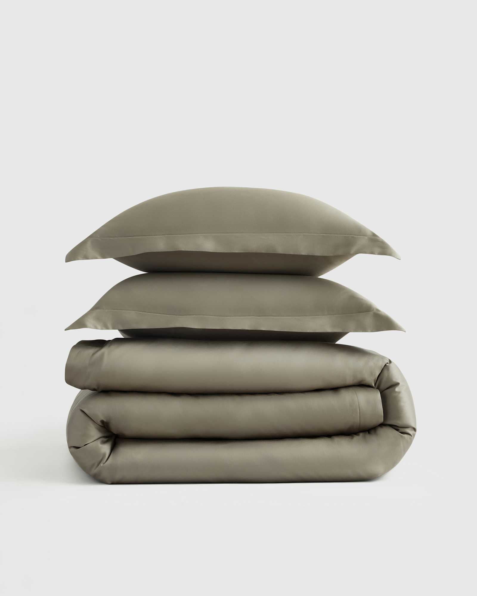 Dried Sage Signature Giza Cotton Sateen Duvet Cover Set