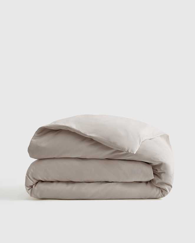 Light Grey Luxury Organic Sateen Duvet Cover