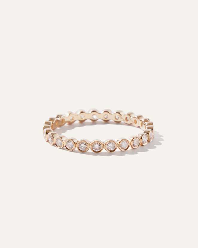 Yellow Gold 14K Gold Diamond Bezel Eternity Band