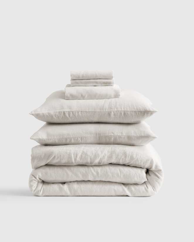 Sand European Linen Deluxe Bedding Bundle