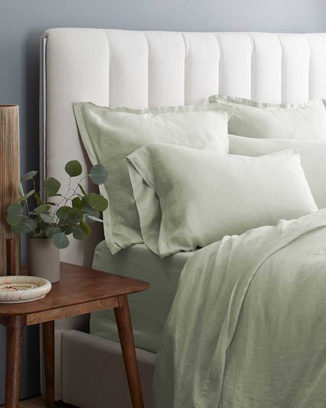 Sage European Linen Euro Sham