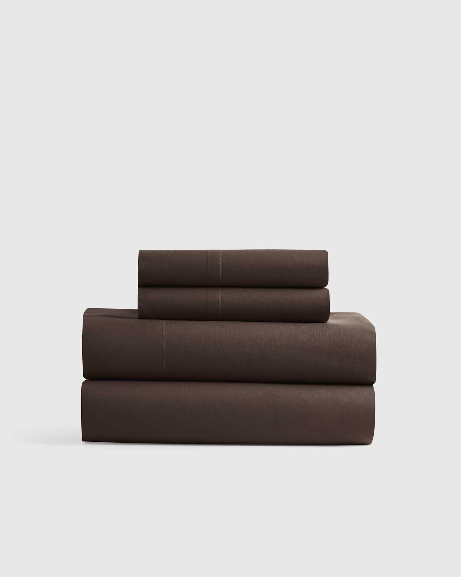 Espresso Organic Crisp Percale Sheet Set