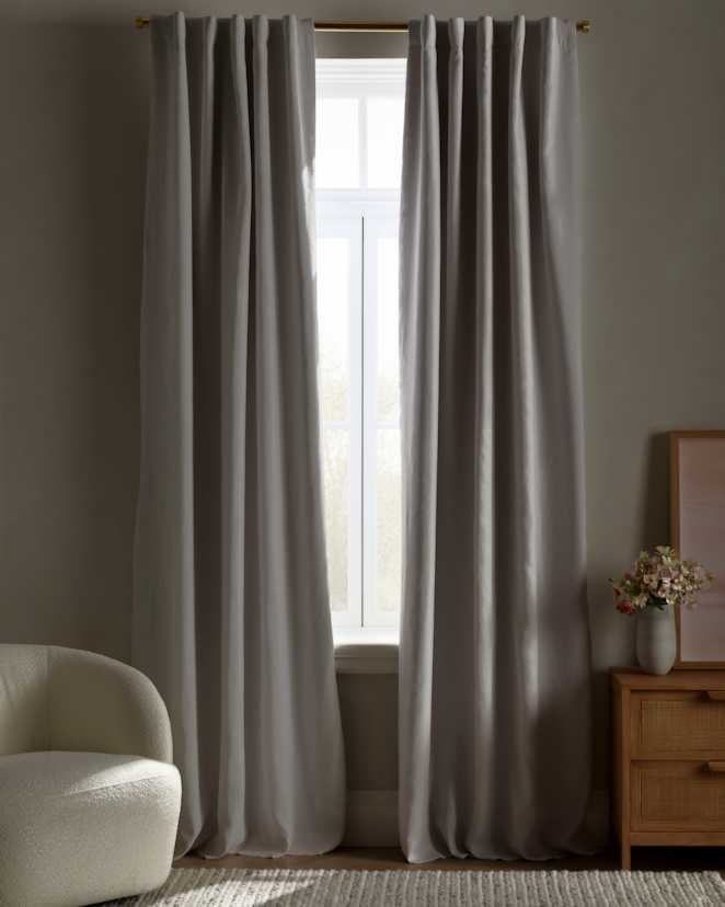 Cloud European Linen True Blackout Curtain
