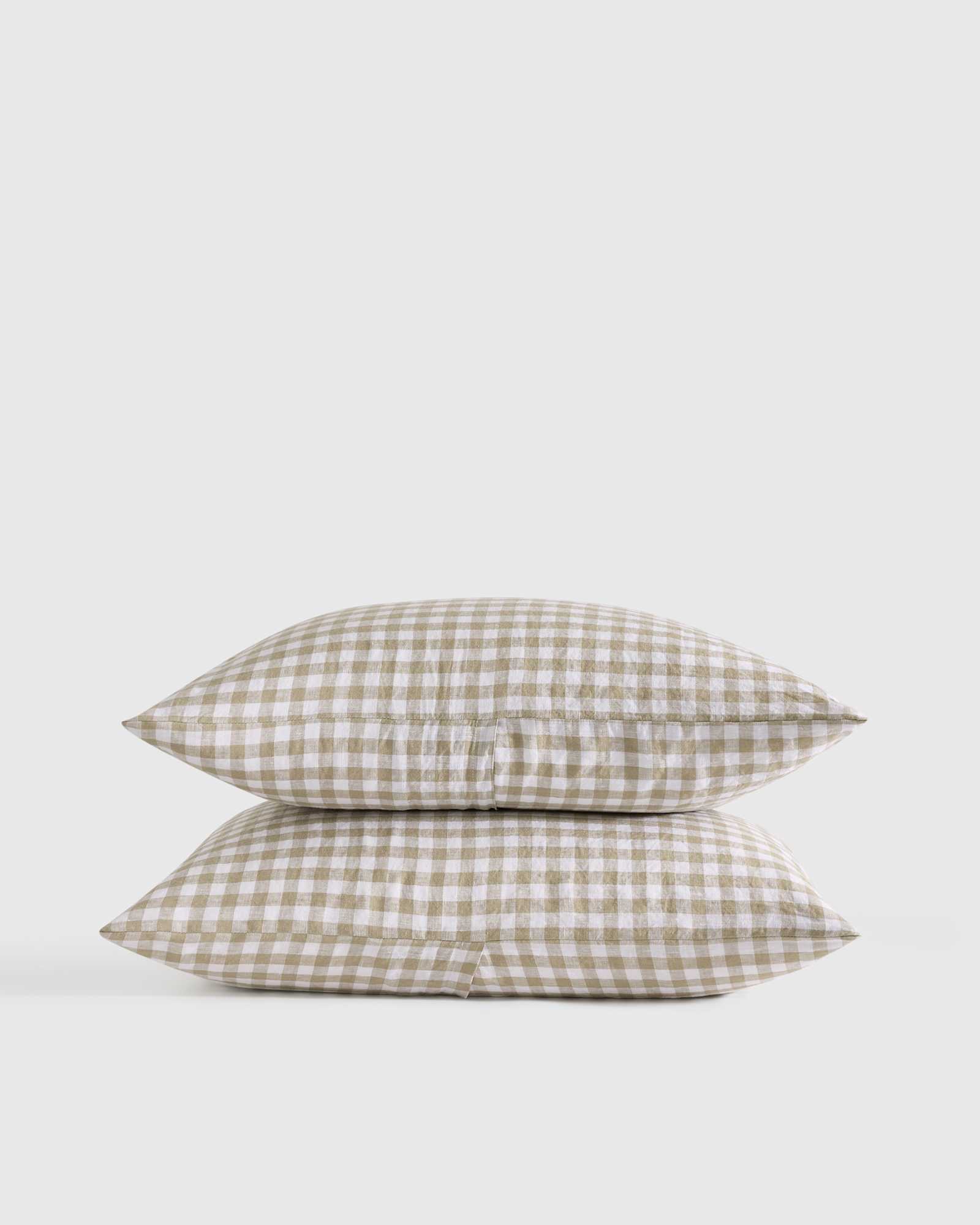 Willowleaf European Linen Gingham Sham Set