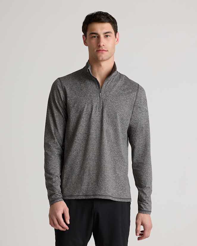 Heather Grey Flowknit Performance Half-Zip
