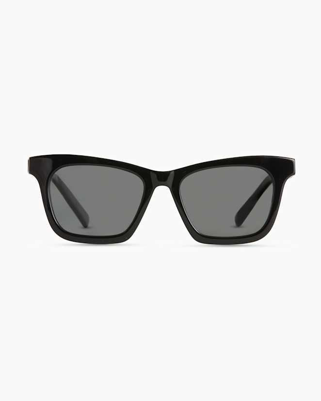 Black with Grey lens Luna Polarized Acetate Sunglasses