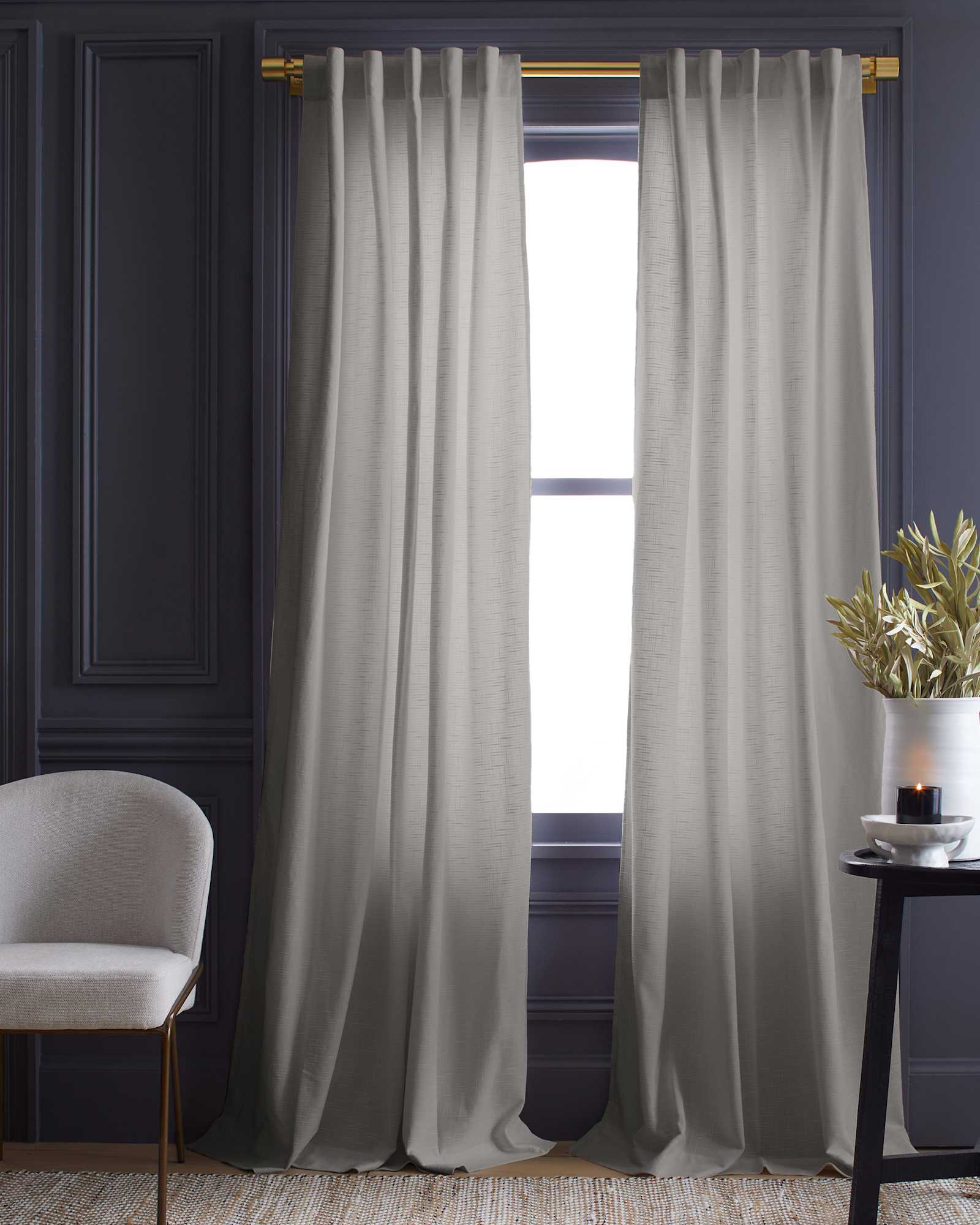 Cloud Cotton Slub Curtain - Single Panel