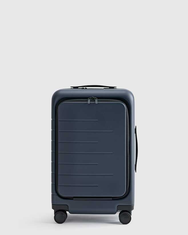 Navy Front Pocket Carry-On Suitcase