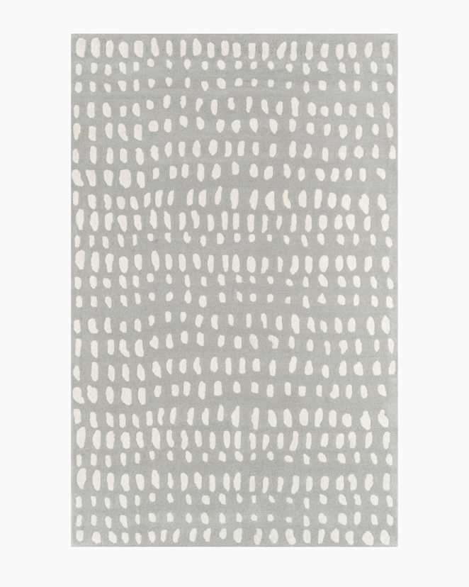 Grey Painterly Dots Hand-Tufted Wool Rug