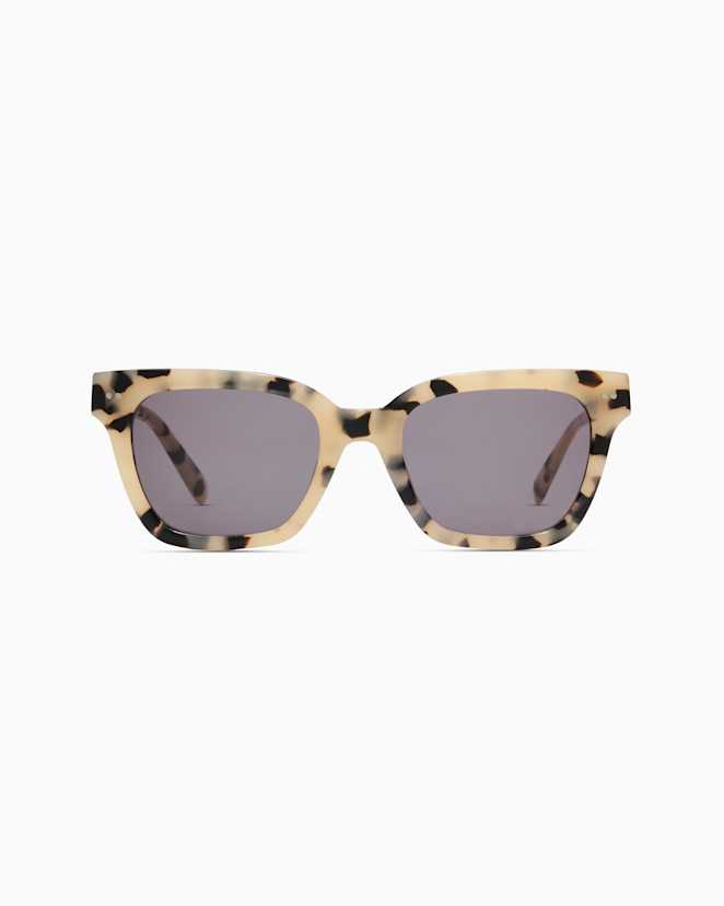 White Tortoise with Grey Lens Malibu Polarized Acetate Sunglasses