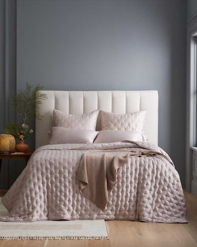 Soft Blush Bamboo Dream Quilted Euro Sham