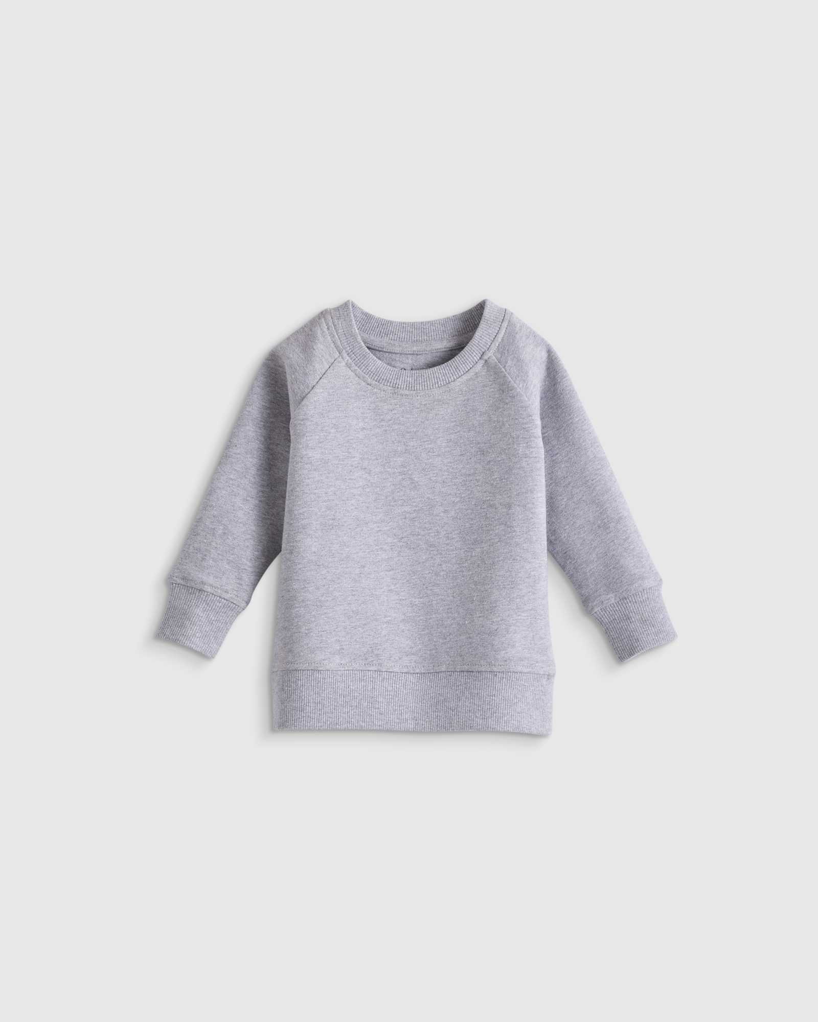 heather-grey Organic Cotton French Terry Crew Neck Sweatshirt