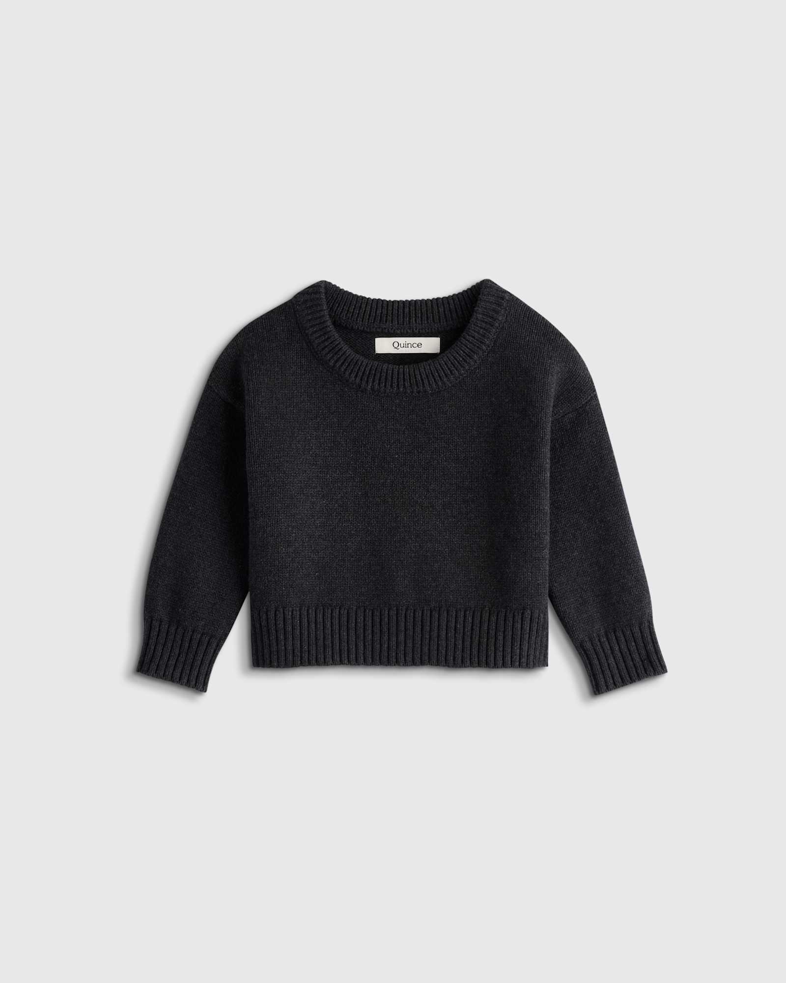 charcoal 100% Organic Cotton Crewneck Sweater
