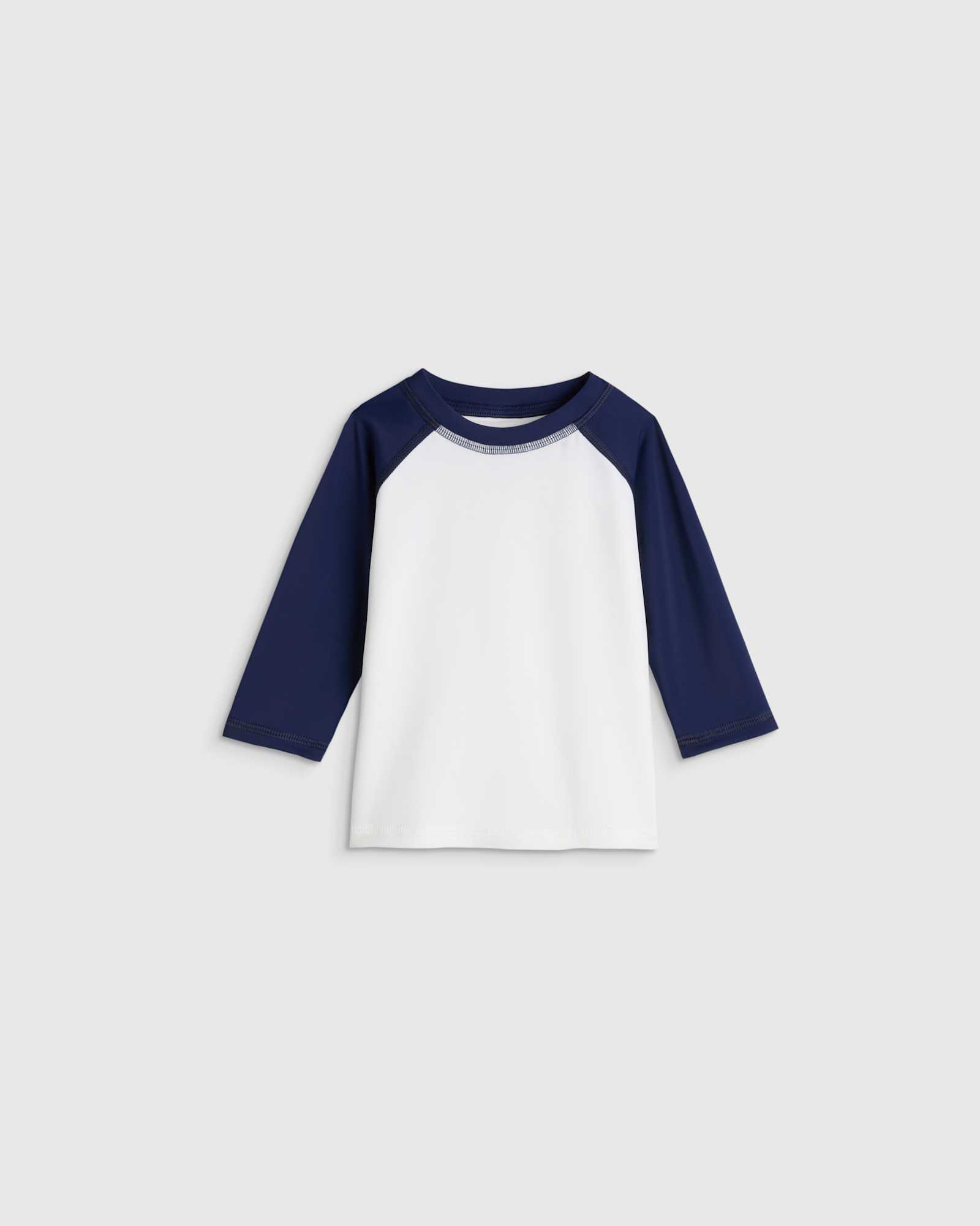 navy/white Long Sleeve Raglan Rash Guard