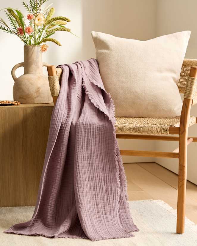 Fig Organic Cotton Gauze Throw