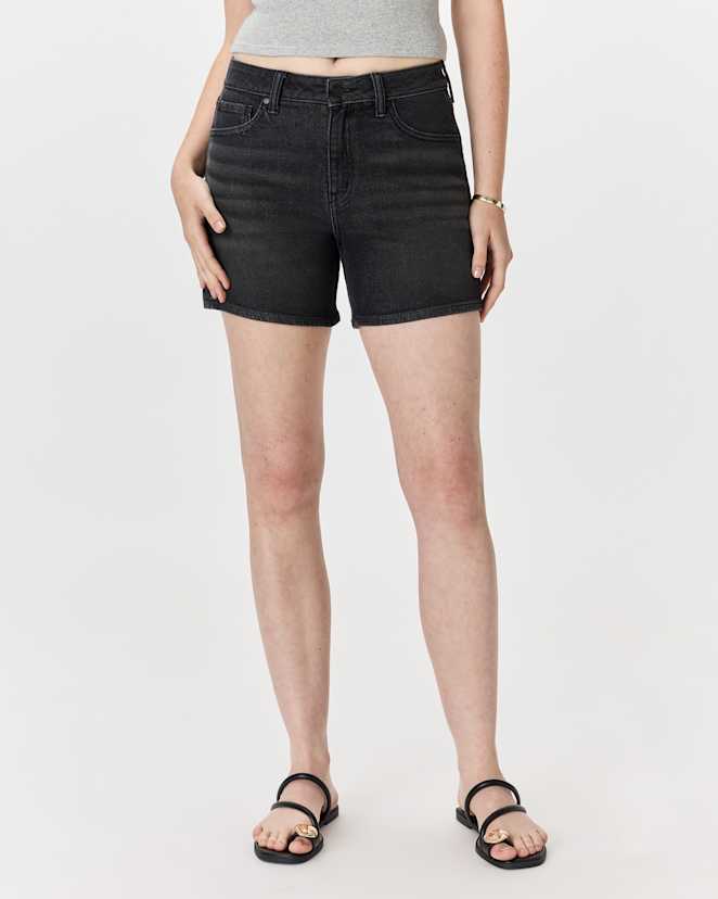 Charcoal Black Bella Stretch Vintage Shorts