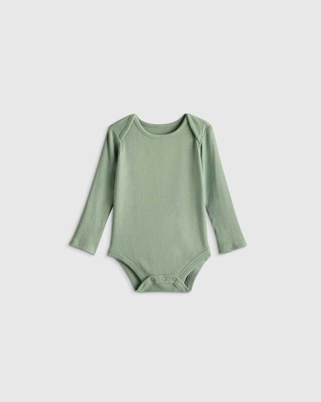 Sage Green Softest Rib Long Sleeve Bodysuit