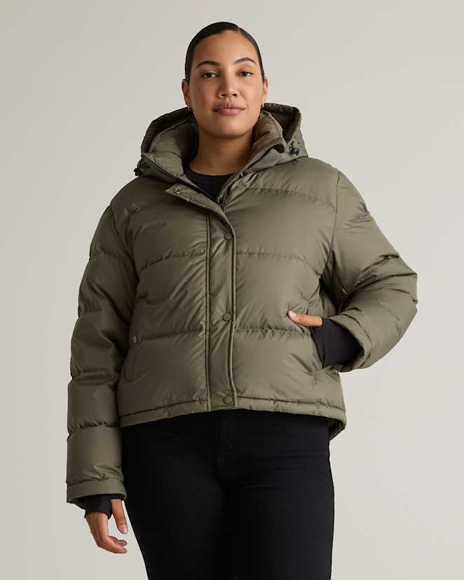 Faded Cargo Responsible Down Cropped Puffer Jacket