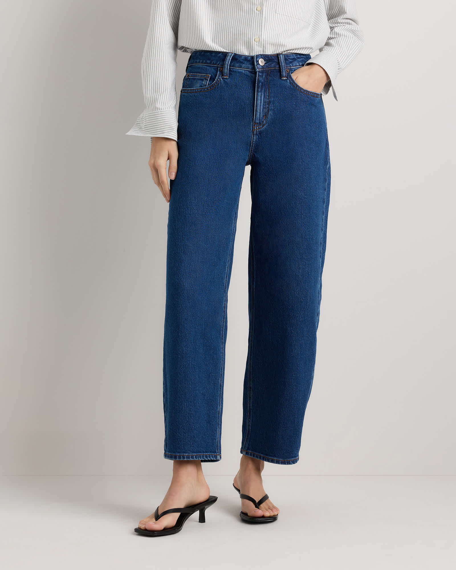 Obsidian Blue Bella Stretch Barrel Jeans