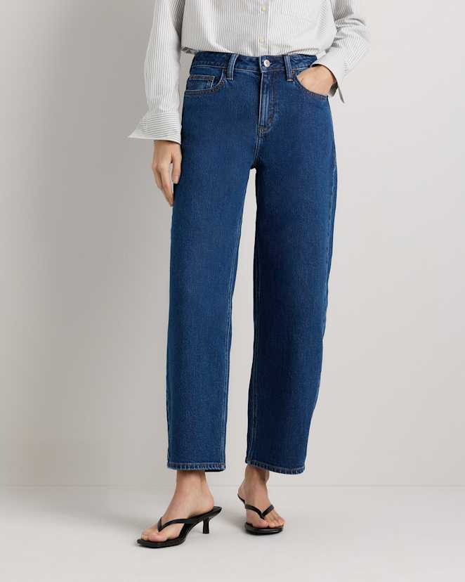 Obsidian Blue Bella Stretch Barrel Jeans