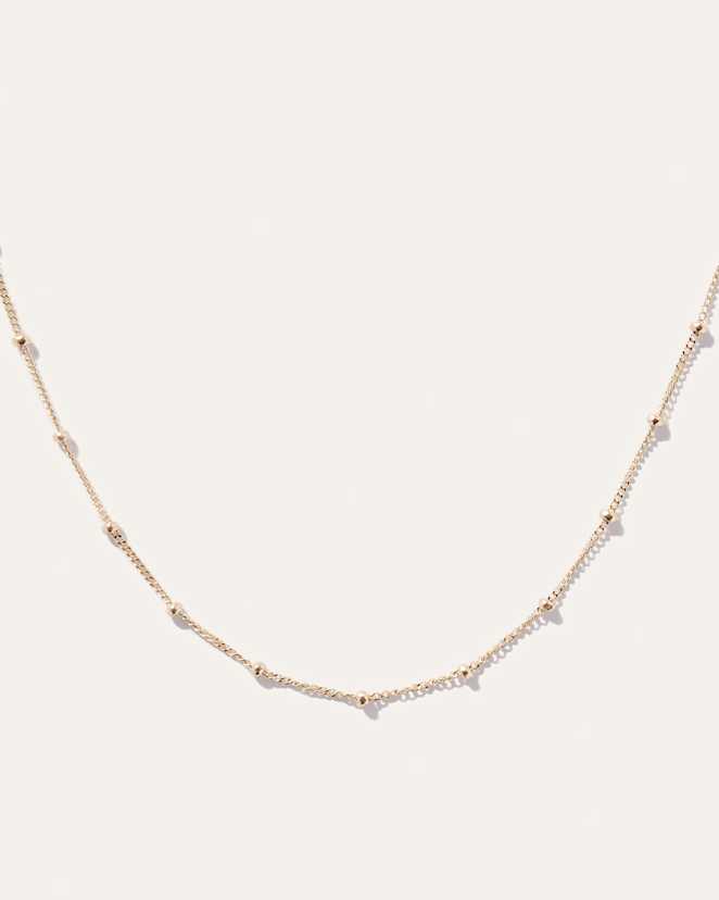 Yellow Gold 14k Gold Station Bead Choker