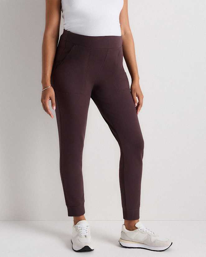 Dried Fig SuperSoft Fleece Maternity Joggers