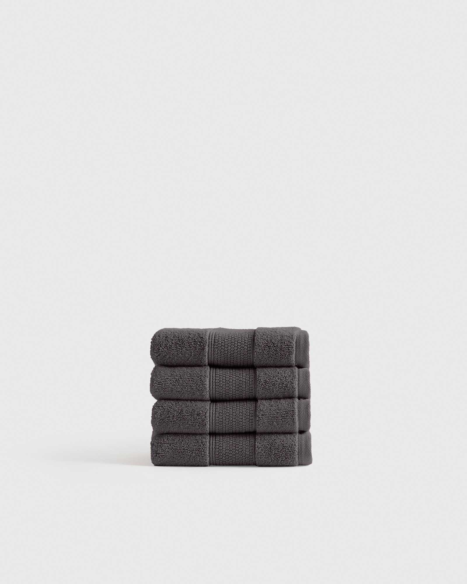 Charcoal Classic Organic Turkish Cotton Washcloth (Set of 4)