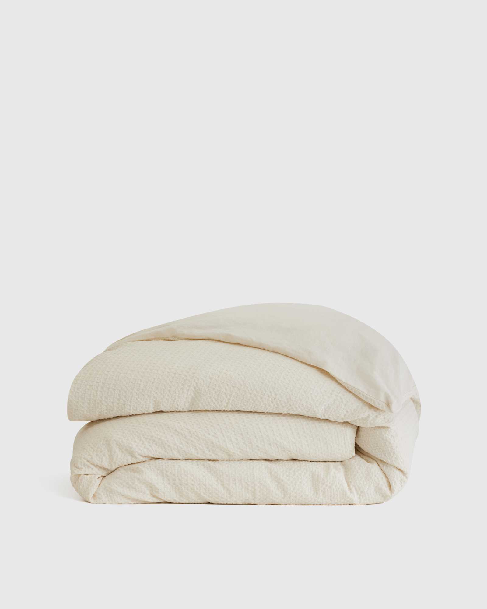 undyed Organic Luxe Honeycomb Duvet Cover