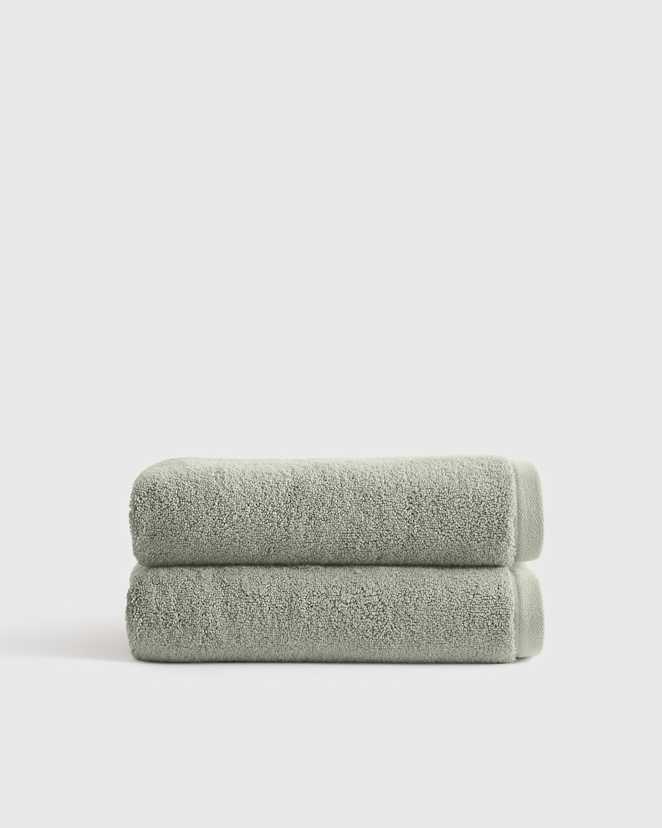 Sage Plush Organic Turkish Cotton Hand Towel (Set of 2)