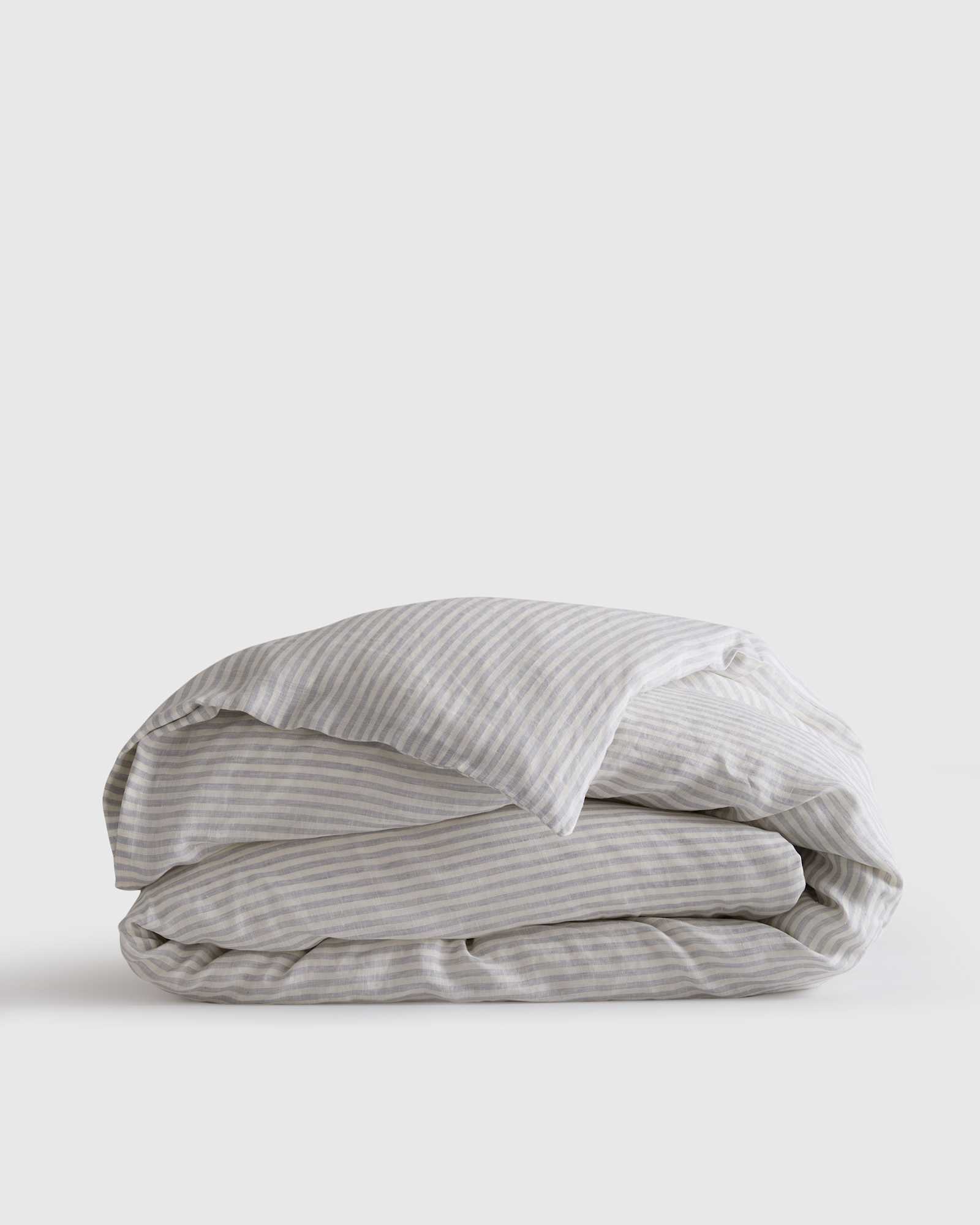 EuropeanLinenStripeDuvet Mist 591
