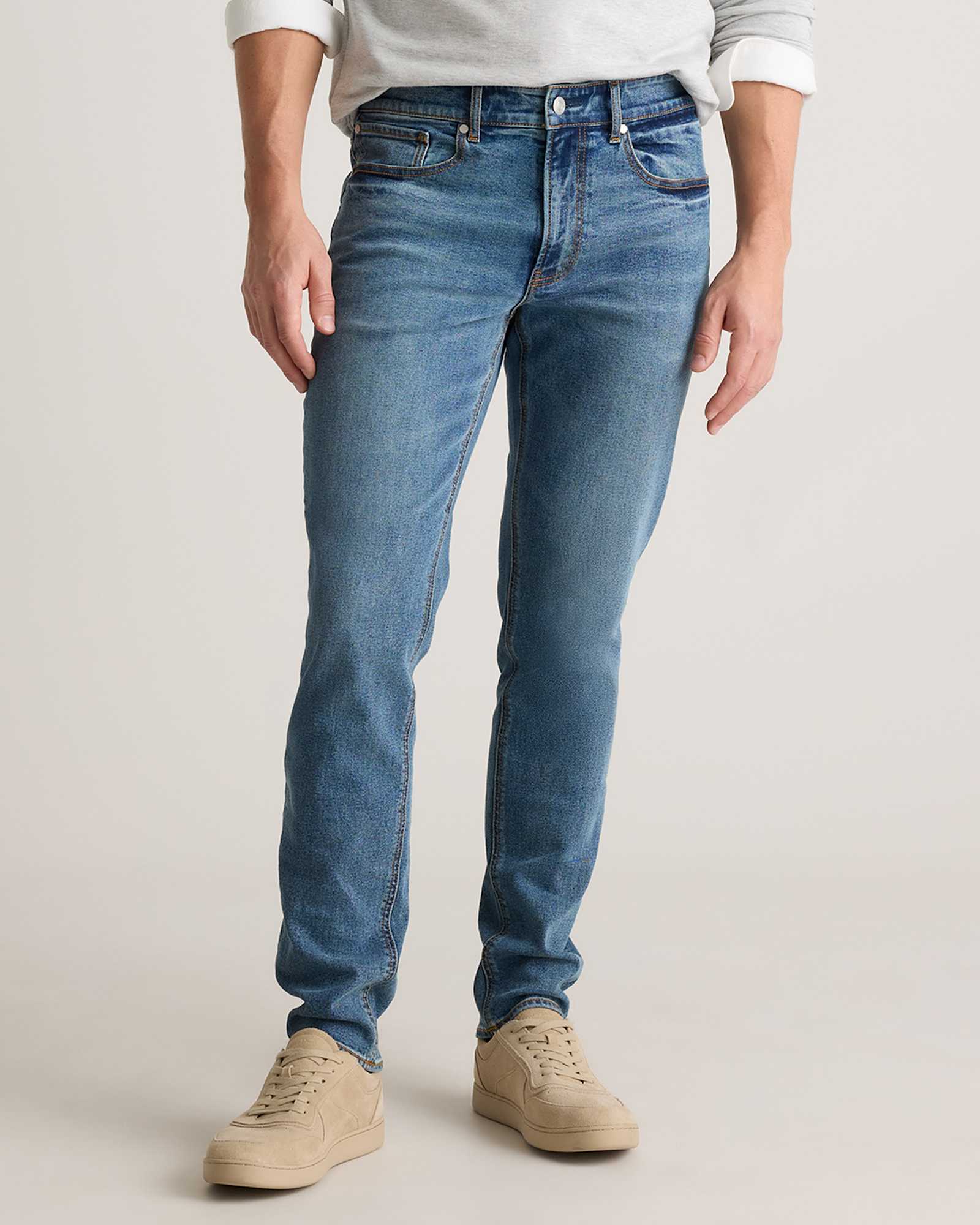 azure-blue Warren Stretch Slim Jeans