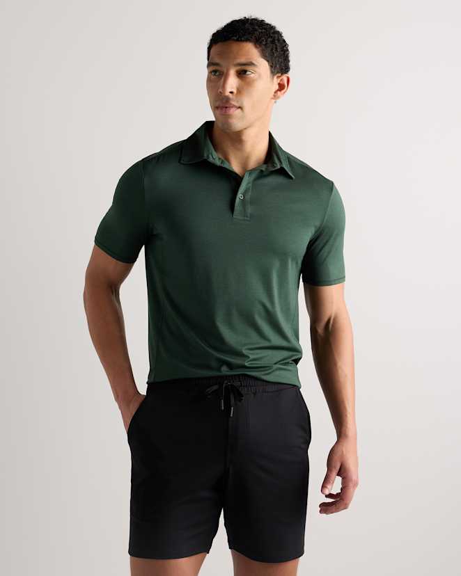 Olive Flowknit Breeze Performance Polo